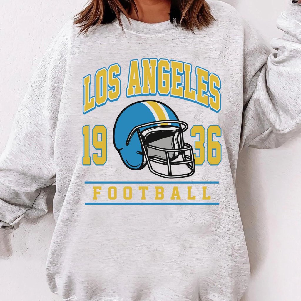Vintage Los Angeles Football Style Sweatshirt, Los Angeles Crewneck Shirt Tee